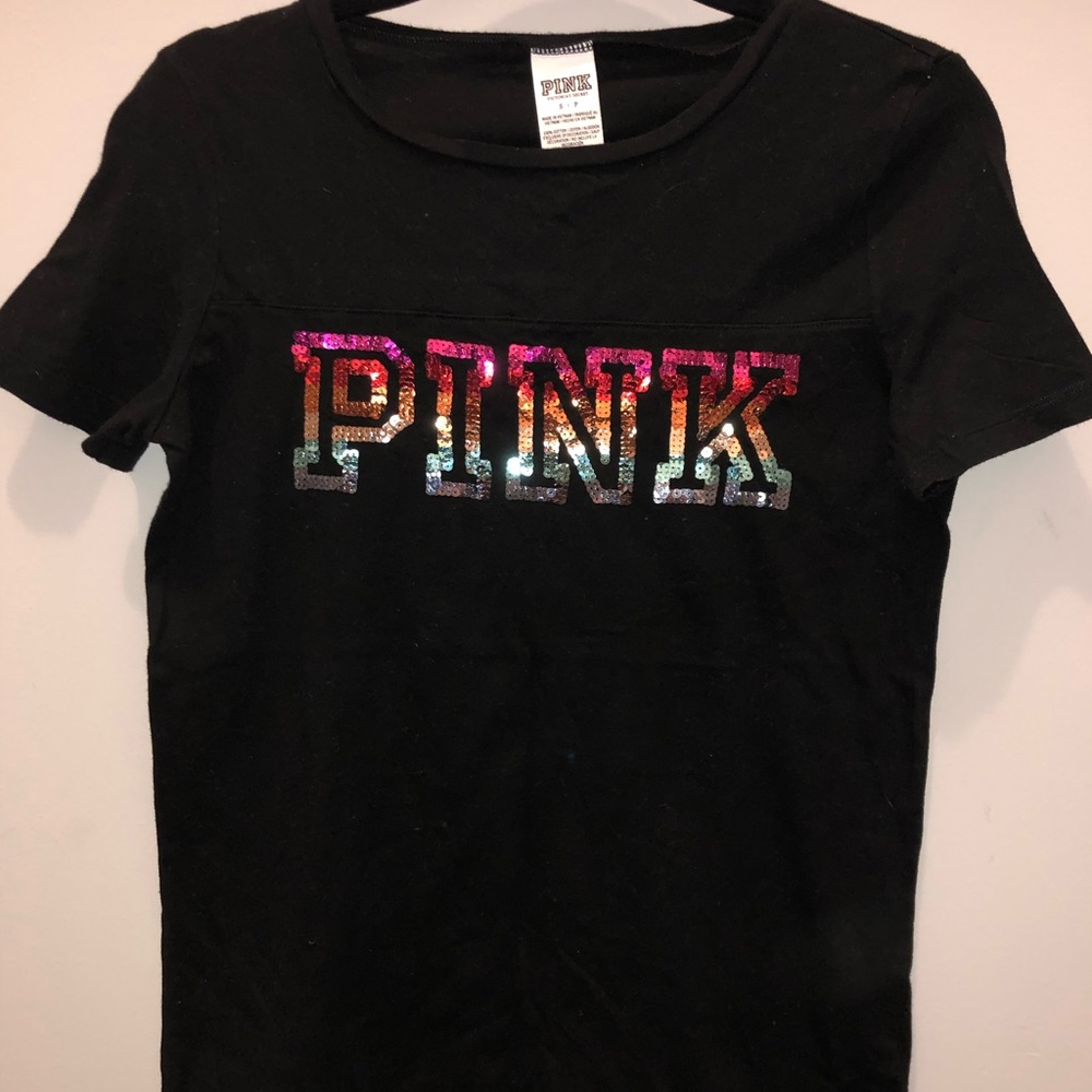 Pink Victoria’s Secret t-shirt